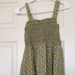 SMOCKED LOFT YELLOW MAXI DRESS